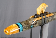 Buckeye Burl Native American Flute, Minor, Mid G-4, #K28A